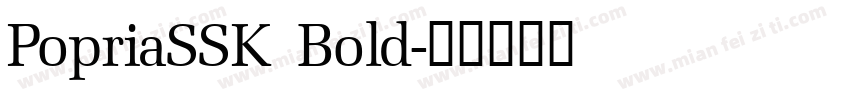 PopriaSSK Bold字体转换